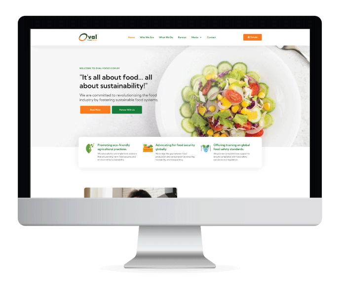 Oval Foods Forum Screen Mockup