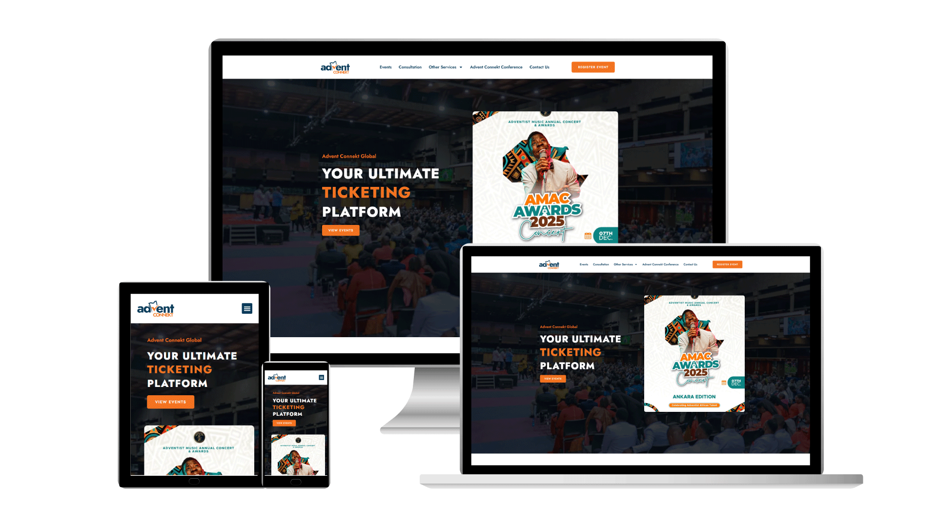 Advent Connekt Web Mockup
